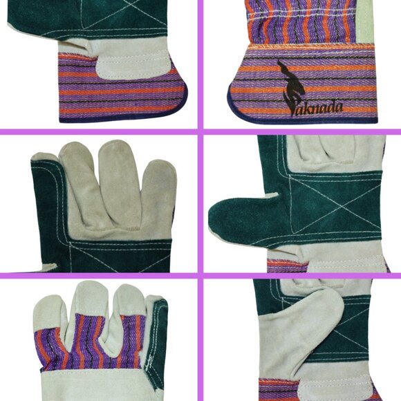 PAKNADA Cowhide leather Double Palm Gloves 3Pairs for farming Industrial Outdoor - Picture 6 of 10